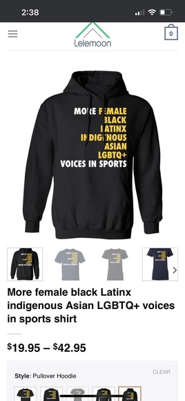 NWOT Champion Female Black LatinX Indigenous Asian LGBTQ in Sports - M - Picture 5 of 5